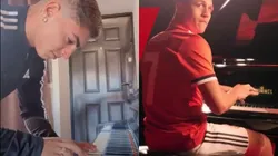 Jordhy Thompson incursiona en el piano en medio de su recuperación en Rusia.