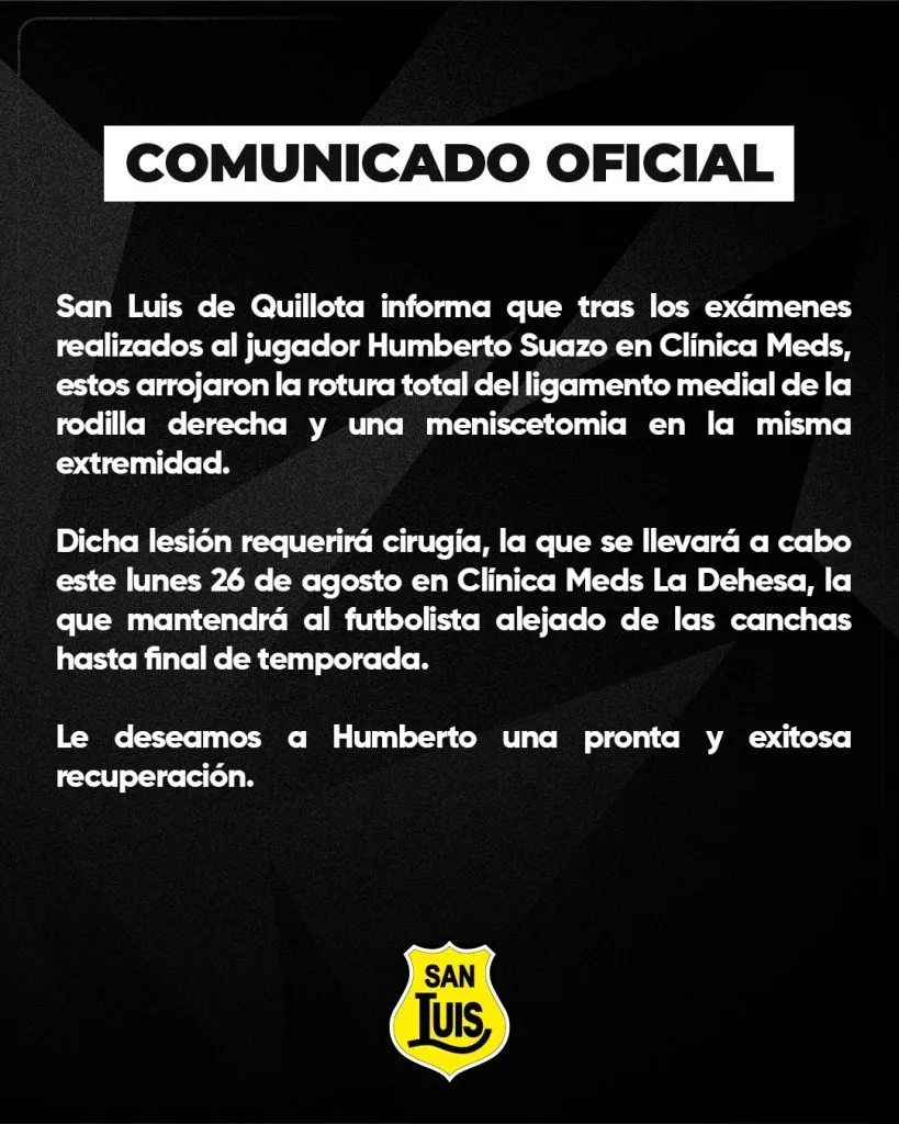 Comunicado de San Luis de Quillota.