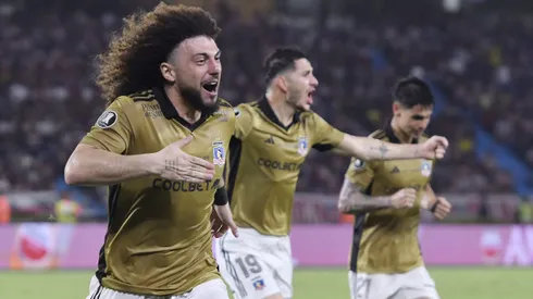 Maximiliano Falcón marca gol del triunfo de Colo Colo ante Junior. (Foto: Getty)