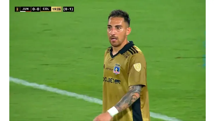 Javier Correa tuvo una gran ocasión para adelantar a Colo Colo ante Junior. (Foto: ESPN)