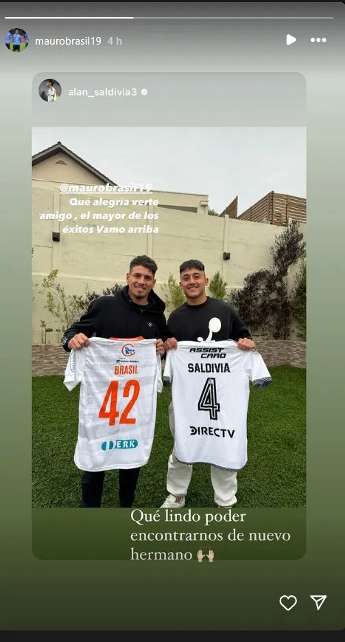 Alan Saldivia y Mauro Brasil intercambian camisetas. (Foto: Alan Saldivia)