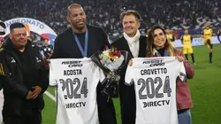 Yasmani Acosta y Francisca Crovetto fueron homenajeados por Colo Colo