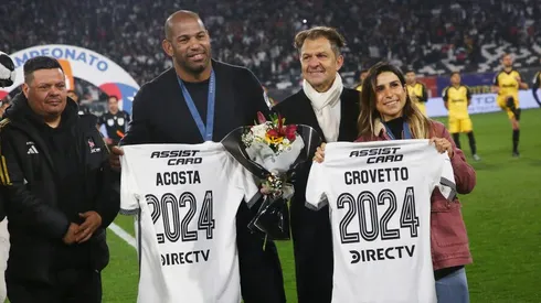 Yasmani Acosta y Francisca Crovetto fueron homenajeados por Colo Colo