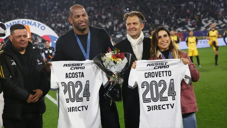 Yasmani Acosta y Francisca Crovetto fueron homenajeados por Colo Colo