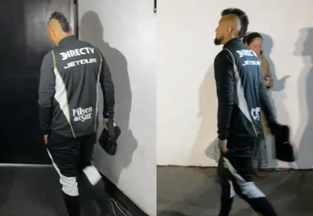 Arturo Vidal se resintió de su lesión previo al Colo Colo vs Junior. (Foto: Captura)