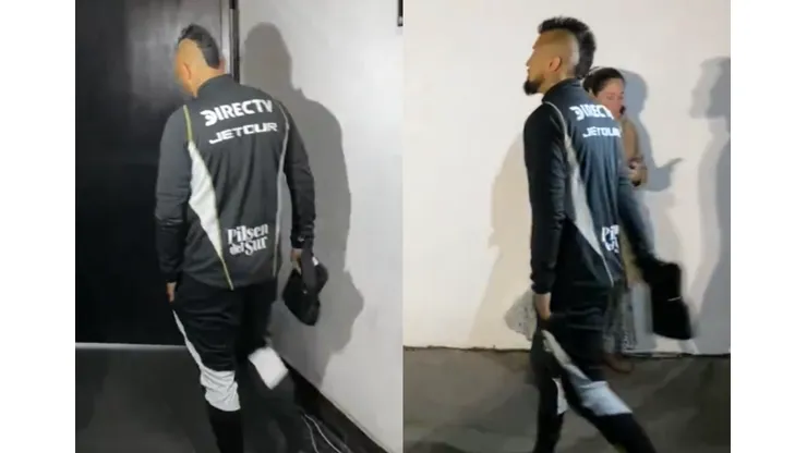 Arturo Vidal se resintió de su lesión previo al Colo Colo vs Junior. (Foto: Captura)