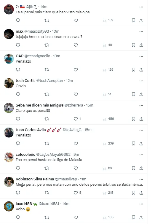 Algunos de los comentarios en X tras infracción a Vicente Pizarro.