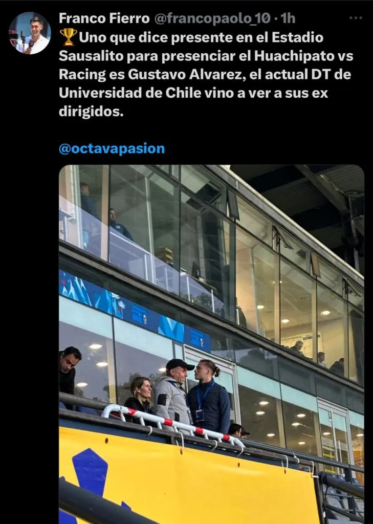 Álvarez presente en Viña (Captura X)