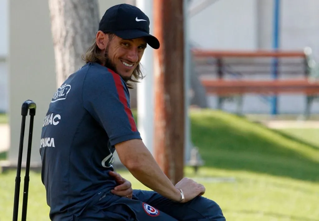 Sebastián Beccacece integraba el cuerpo técnico de Jorge Sampaoli en La Roja en el título de la Copa América 2015.