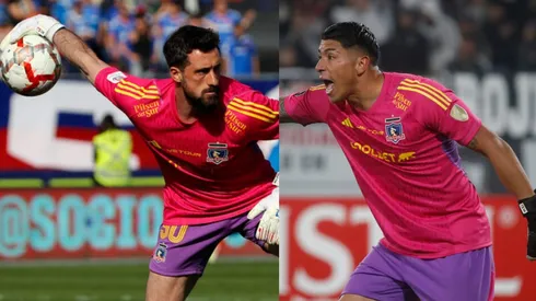 Roberto 'Cóndor' Rojas se la juega en el arco albo ante Junior.