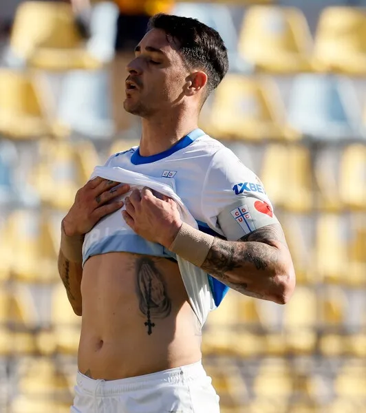 Zampedri luego de perder el penal. Esa fue la gran ocasión desperdiciada por la UC (Photosport)