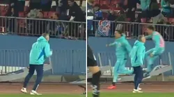 La eufórica celebración de Gustavo Álvarez tras el triunfo de la U