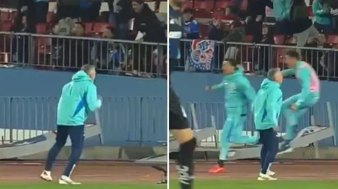 La eufórica celebración de Gustavo Álvarez tras el triunfo de la U