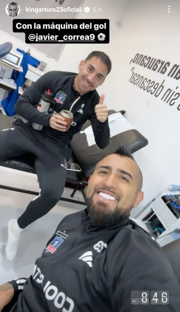 Captura de la historia de Instagram de Arturo Vidal.