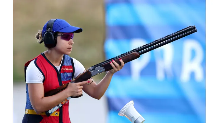 Francisca Crovetto finaliza top 10 en la jornada de sábado en el tiro skeet. (Foto: Getty)