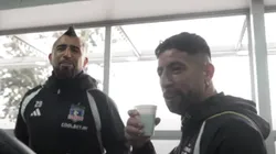 Arturo Vidal y Mauricio Isla se reencontraron en Colo Colo. (Foto: Captura)