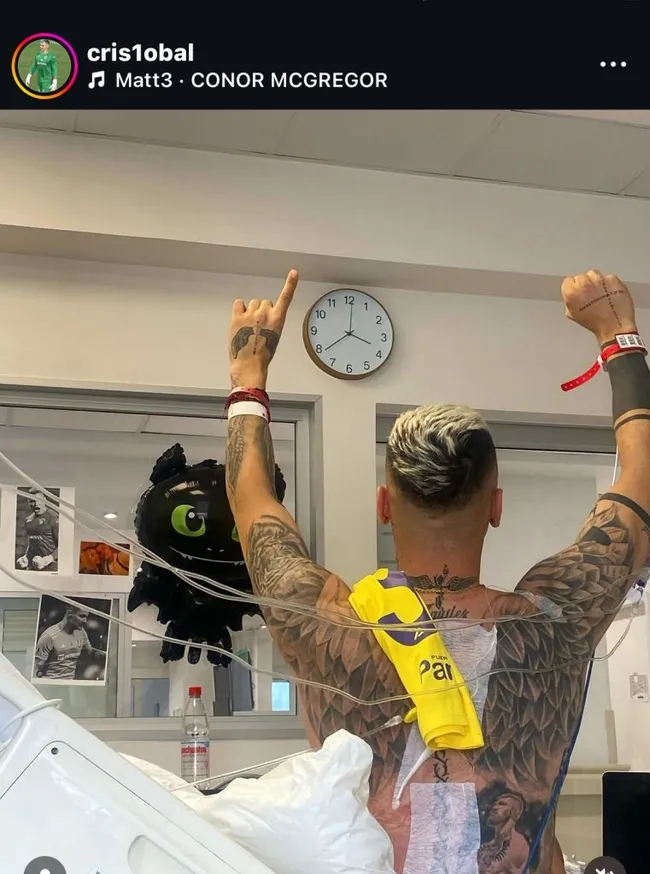Cristóbal Campos y su potente imagen tras volver a las redes sociales.