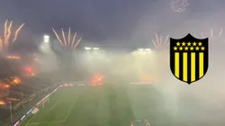 Barra de Peñarol realiza gran recibimiento a su equipo
