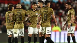 Futbol, River Plate vs Colo Colo. Cuartos de Final, Copa Libertadores 2024. Jugadores de Colo Colo durante el partido de copa libertadores contra River Plate disputado en el estadio Monumental en Buenos Aires, Argentina. 24/09/2024 Alejandro Pagni/Photosport Football, River Plate vs Colo Colo. Quarter finals, Copa Libertadores 2024. Colo Colo's player during the copa libertadores match against River Plate at the Monumental stadium in Buenos Aires, Argentina. 24/09/2024 Alejandro Pagni/Photosport