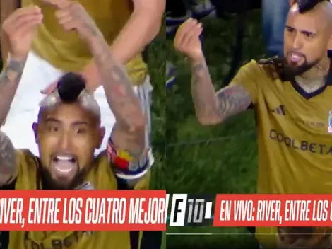 Al finalizar el partido: Arturo Vidal hace ácidos gestos a hinchas de River Plate