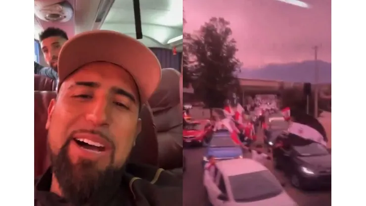 Arturo Vidal quedó encantado con la caravana de Colo Colo.