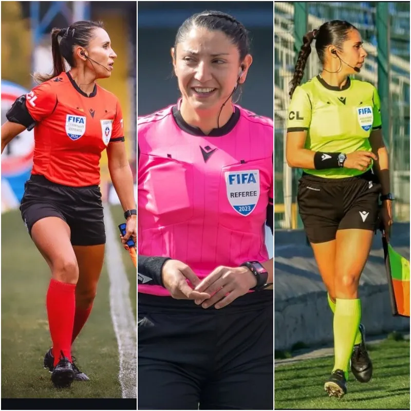 Castillo, Rissios y Salazar: Las juezas chilenas que van a la Libertadores FEM (Archivo e Instagram)