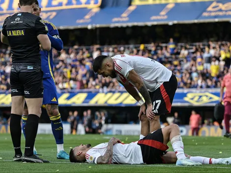 ¡Atención Colo Colo! Figura de River Plate ante Boca Juniors sale lesionado