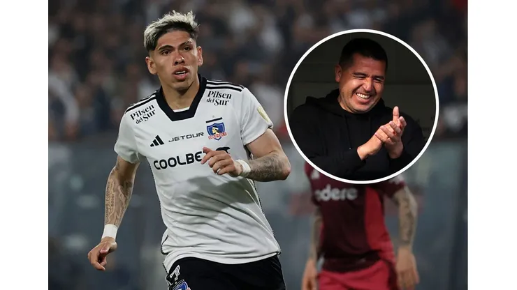 Carlos Palacios le envió un mensaje a Juan Román Riquelme tras el empate de Colo Colo ante River Plate. (Foto: Photosport/Getty Images)
