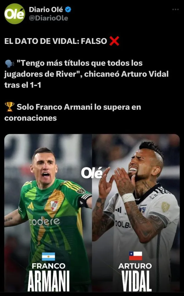 El dato que deja en evidencia la mentira de Vidal (Captura)