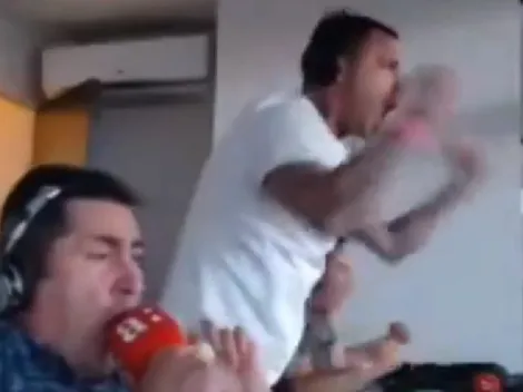 Video: La alocada y eufórica celebración de Caamaño y Pinilla al triunfo de la U