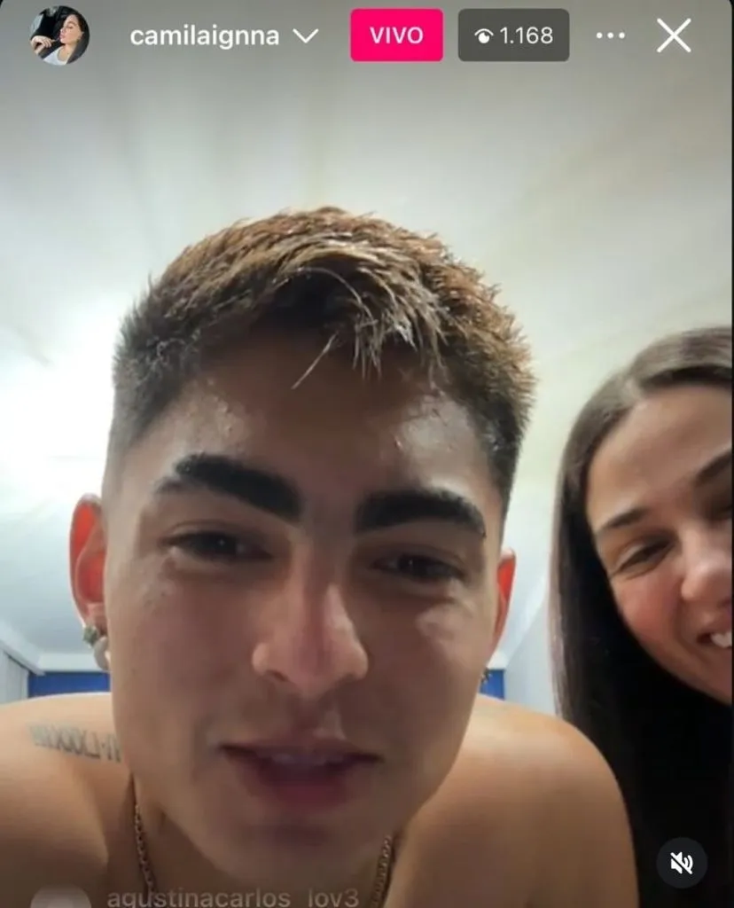 Captura de la transmisión en vivo del Instagram de Camila Sepúlveda.