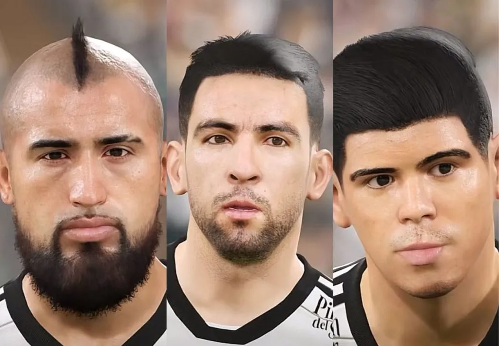 Así lucen Arturo Vidal, Mauricio Isla y Esteban Pavez en el eFootball 2025. (Foto: Captura)