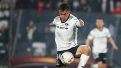 Futbol, Colo Colo vs Junior de Barranquilla. Octavos de Final, Copa Libertadores 2024. El jugador de Colo Colo Vicente Pizarro es fotografiado contra Junior de Barranquilla durante el partido de copa libertadores disputado en el estadio Monumental en Santiago, Chile. 13/08/2024 Jonnathan Oyarzun/Photosport Football, Colo Colo vs Junior de Barranquilla. Round of 16, Copa Libertadores 2024. Colo Colo's player Vicente Pizarro is pictured against Junior de Barranquilla during the copa libertadores match at the Monumental stadium in Santiago, Chile. 13/08/2024 Jonnathan Oyarzun/Photosport