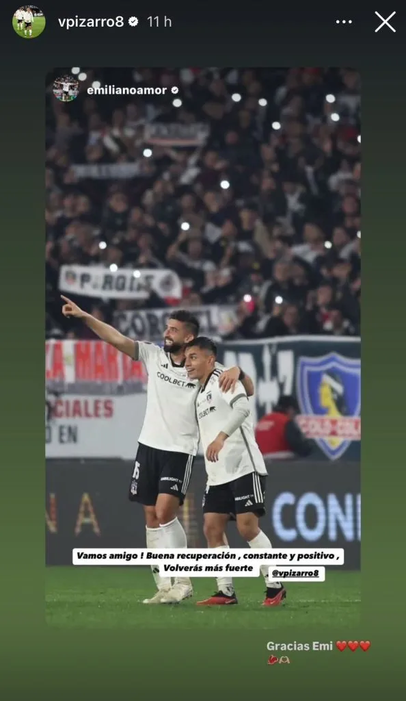 Captura de la historia de Instagram de Vicente Pizarro.