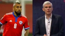 Arturo Vidal le manda recado a Manuel de Tezanos. (Foto: Photosport | TNT Sports)