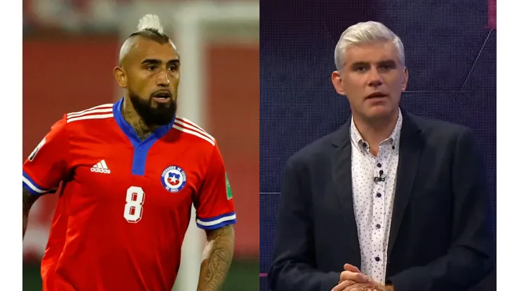 Arturo Vidal le manda recado a Manuel de Tezanos. (Foto: Photosport | TNT Sports)