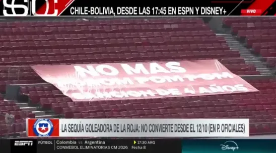 La campaña de la Federación Chilena de fútbol para el partido frente a Bolivia