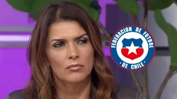 El jugador de La Roja recibe un saco de elogios por parte de la presentadora de TV.