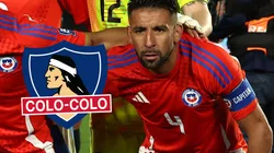 Mauricio Isla porta la jineta de capitán de Chile ante Argentina. (Foto: Photosport)