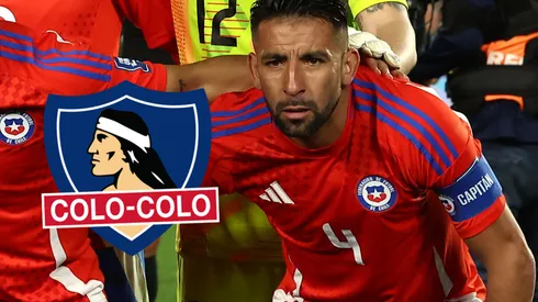 Mauricio Isla porta la jineta de capitán de Chile ante Argentina. (Foto: Photosport)