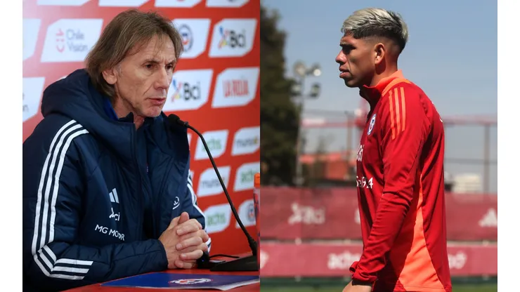 Carlos Palacios tuvo una conversación con Ricardo Gareca. (Foto: Photosport)