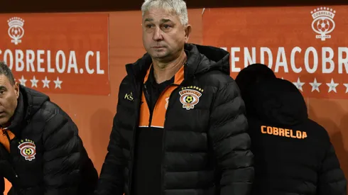 Dalcio Giovagnoli entrega su análisis tras el partido de Cobreloa ante Colo Colo. (Foto: Photosport)