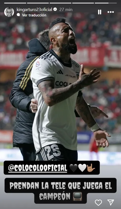 Arturo Vidal deja otro mensaje en Instagram.