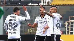 Futbol, Colegio Quillon vs Colo Colo. Octavos de final, Copa Chile 2024. El jugador de Colo Colo Lucas Soto celebra su gol contra Colegio Quillon durante el partido de octavos de final de la Copa Chile realizado en el estadio Monumental de Santiago, Chile. Dragomir Yankovic/Photosport Football, Colegio Quillon vs Colo Colo. Round of 16, 2024 Copa Chile Championship. Colo ColoÕs player Lucas Soto celebrates after scoring against Colegio Quillon during the round of sixteen match of the Copa Chile Championship in Monumental stadium, Santiago, Chile. Dragomir Yankovic/Photosport
