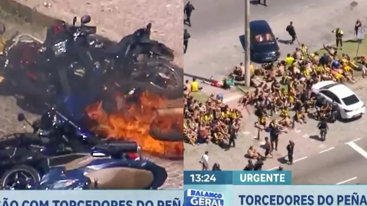Caos en Brasil entre hinchas de Peñarol y Botafogo