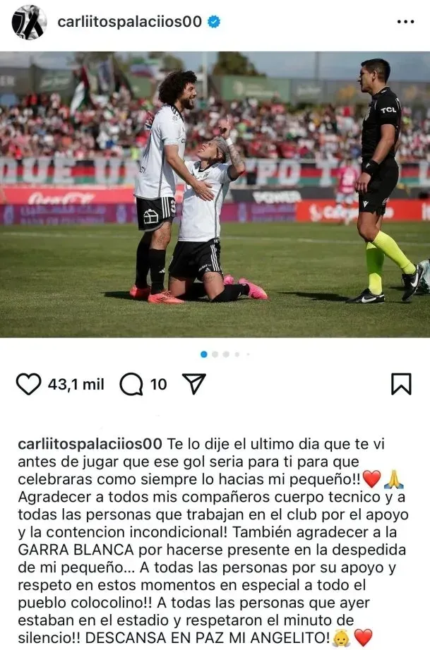 El mensaje de Carlos Palacios por el fallecimiento de su sobrino.