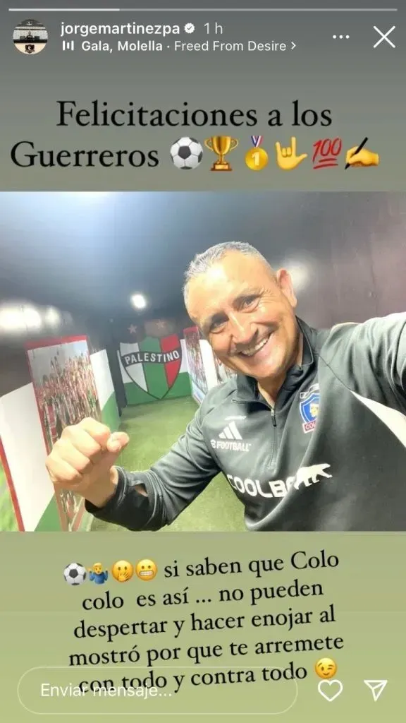 Jorge Martínez se pronuncia tras triunfo de Colo Colo.