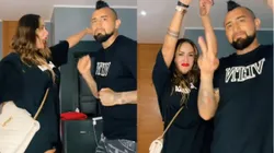 Arturo Vidal y Sonia Isaza comparten video bailando tras triunfo Albo. (Foto: Tik Tok, niaisazaoficial)