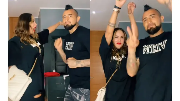 Arturo Vidal y Sonia Isaza comparten video bailando tras triunfo Albo. (Foto: Tik Tok, niaisazaoficial)