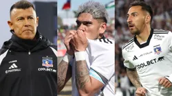 Jorge Almirón y Javier Correa le entregan su cariño a Carlos Palacios. (Foto: Photosport)